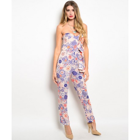 PINK FLORAL JUMPSUIT