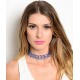 BLUE BEADS CHOKER NECKLACE